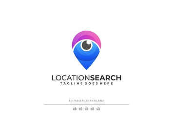 Location Search Gradient Logo