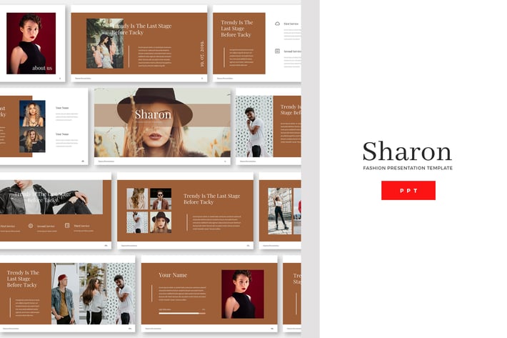 Sharon - Fashion Powerpoint Presentation Template