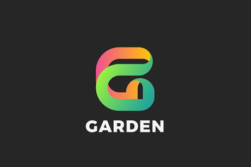 Letter G Logo design 3D Ribbon style