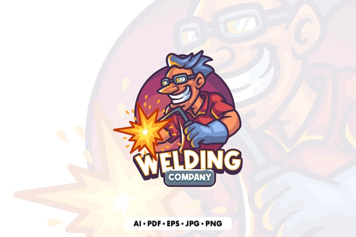 Welding Cartoon logo
