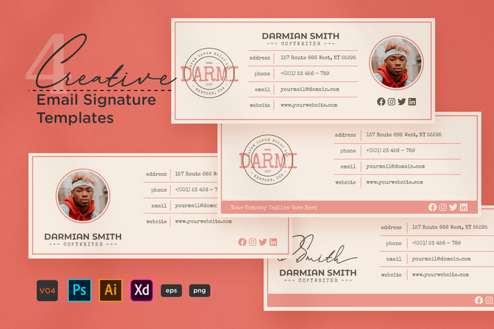 Creative Email Signature V04