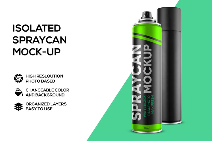 Spray can mockup