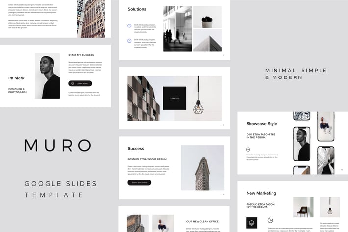MURO - Google Slides Minimal Template