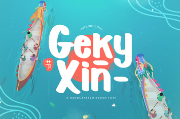 Geky Xin - Playful Display Font