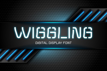 WIGGLING - Digital Display Font