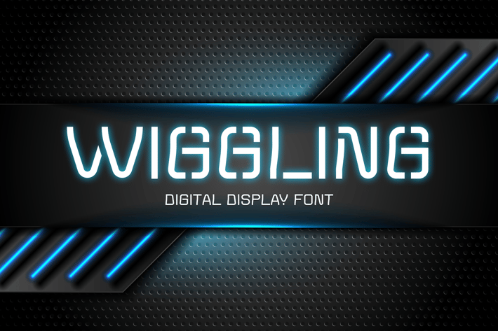 WIGGLING - Digital Display Font