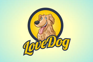 Happy Golden Retriever - Dog Mascot Logo