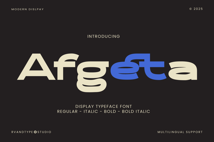 Afgeta - Modern Sans Serif Family Font