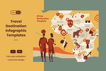 Travel Guide Infographic Template: Africa