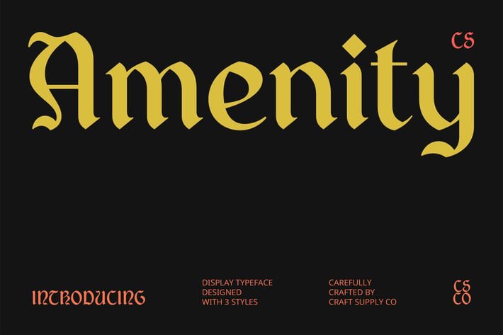 Amenity – Gothic Uncial Font