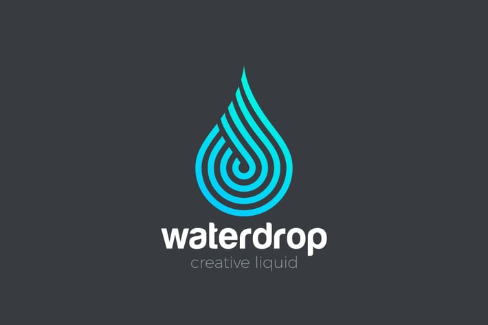 Logo Water Drop Aqua Droplet Waterdrop Drink
