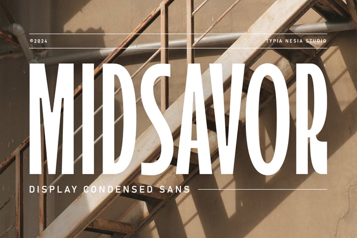 Midsavor - Modern Display Condensed Sans Serif 