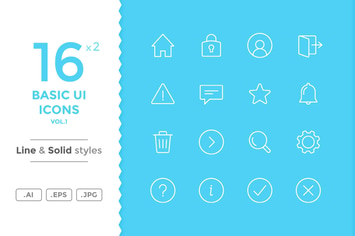 Basic UI Icons (vol.1)