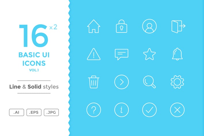 Basic UI Icons (vol.1)