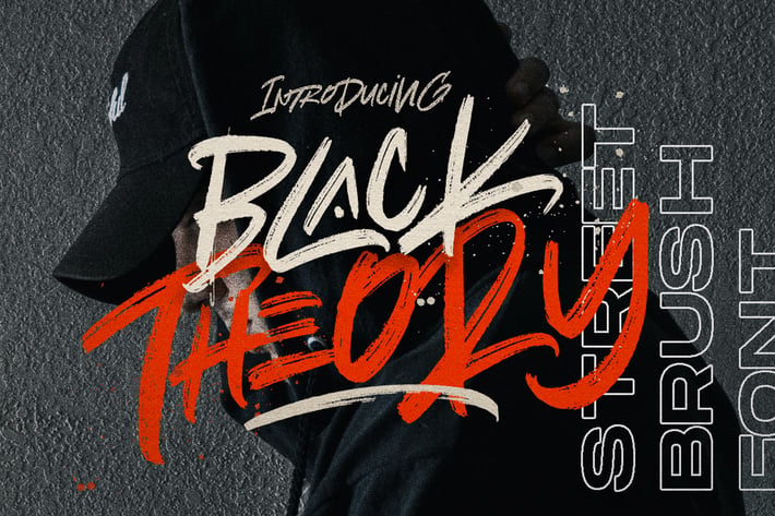 BLACK THEORY - Brush Logotype Urban Font
