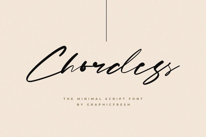 Chordess - The Minimal Script Font