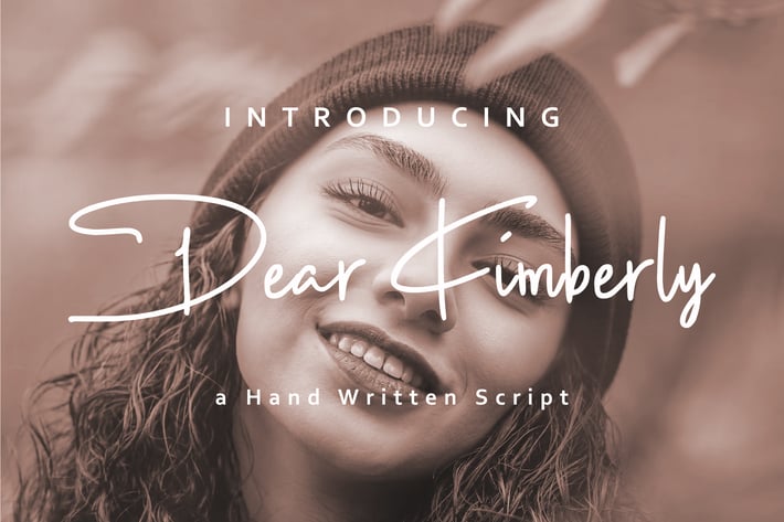 Dear Kimberly - handwritten script font