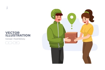 Food Delivery - Vector Illustration 