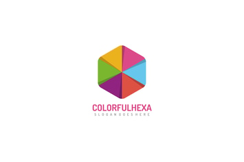 Colorful Hexagon Logo