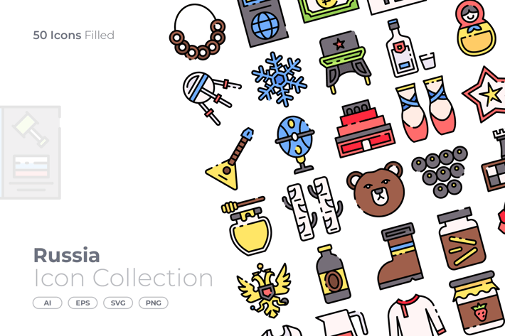Russia Filled Icon