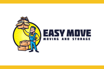 Retro Mover Mascot - Moving Service Logo