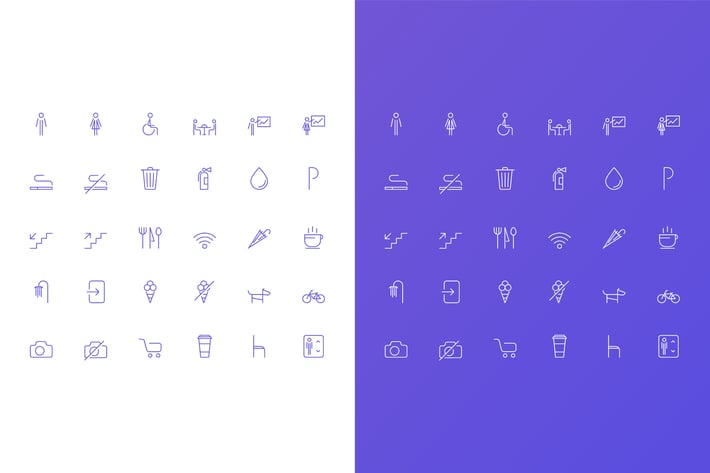 Simple Vector Icons Set for Сafe