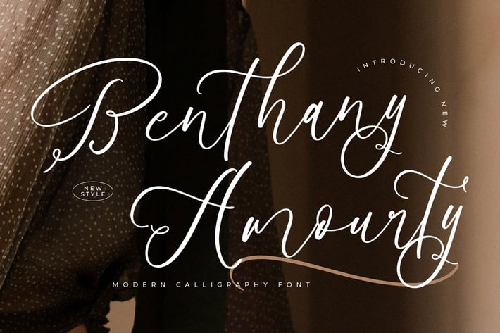 Benthany Amourty Modern Calligraphy Font