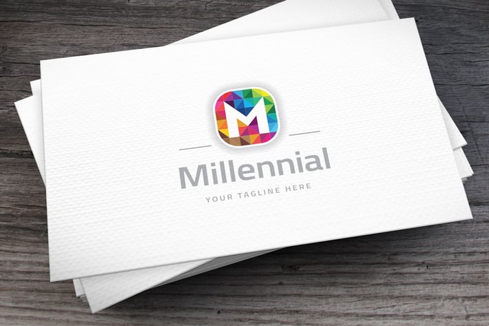 Millennial Brand Letter M Logo Template