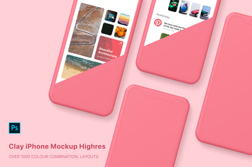 Clay iPhone X Mockups over 1000 combination
