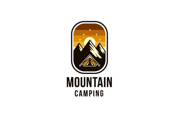 Mountain Camping Logo Template