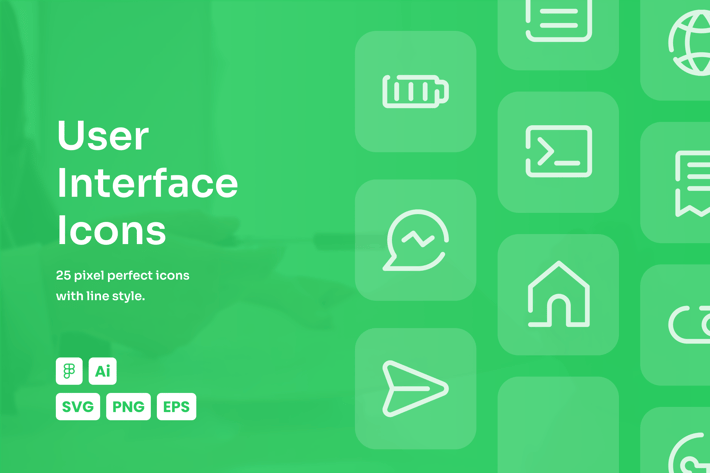 User Interface Dashed Line Icons