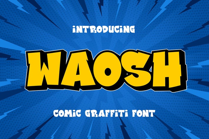 Waosh - Comic Graffiti Font