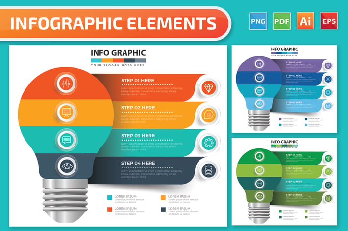 Light Bulb Infographics design