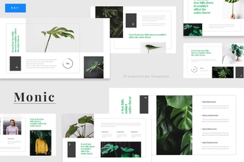 Monic - Green Exotic Plant Keynote Template