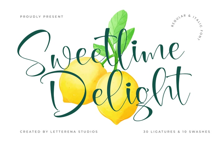 Sweetlime Delight Handwritten Font
