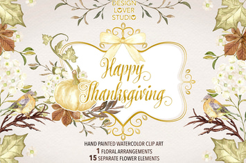 Watercolor "Thanksgiving II"