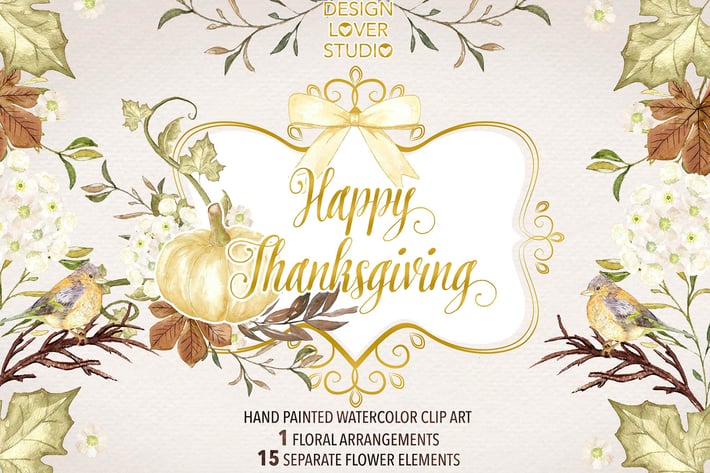 Watercolor "Thanksgiving II"