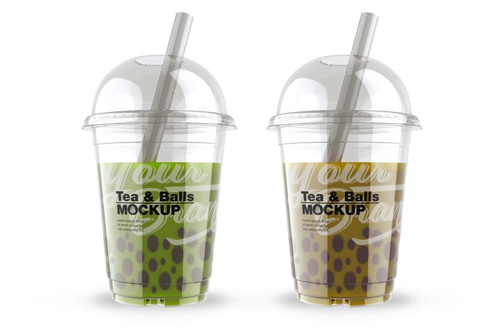 Bubble Tea Cup Mockup