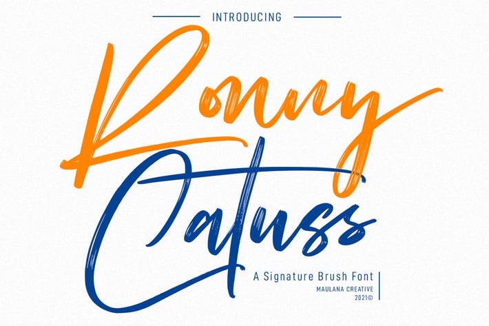 Ronny Catuss Signature Brush Font
