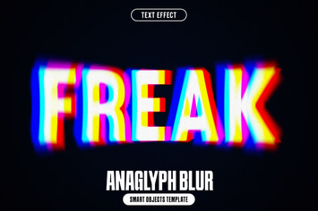 Anaglyph Blur Text Effect