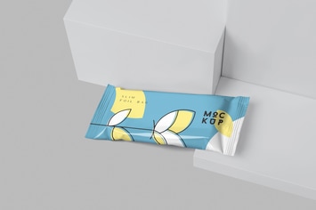 Small Slim Foil Bag Mockups