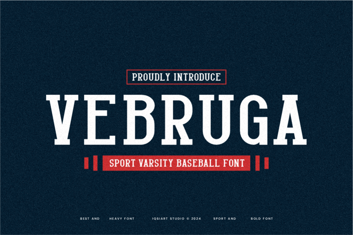 Vebruga - Varsity Baseball Font