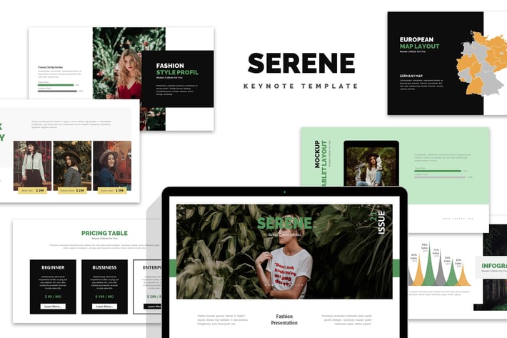 Serene : Nature Fashion Style Lookbook Keynote