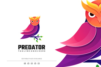 Owl Gradient Colorful Logo