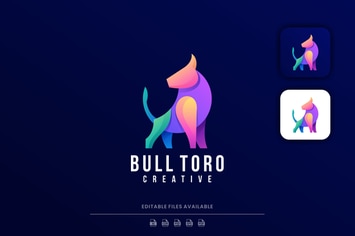 Bull Gradient Colorful Logo