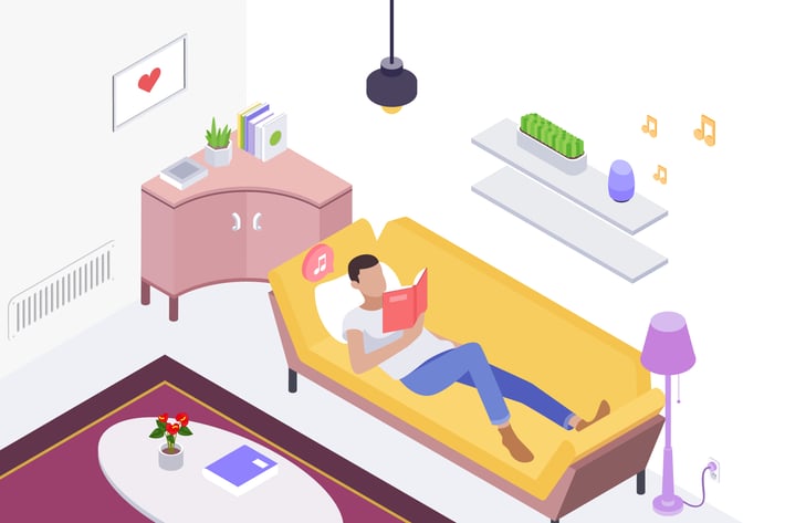 Smart Things for Smart Home Isometric Illustration
