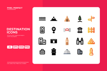 Destination Icon - 5 styles