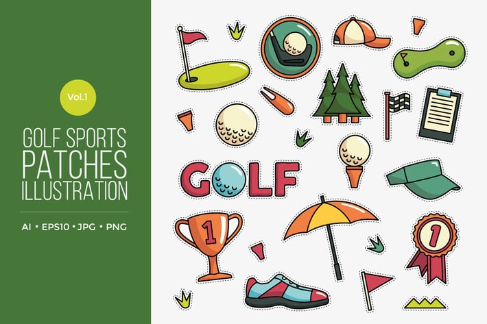 Golf Vector Patches Vol.1