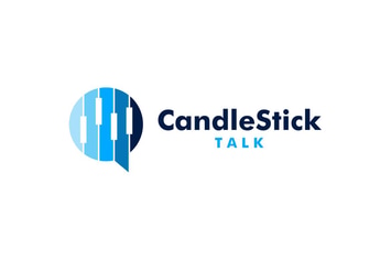 Candlestick Bar Finance Chat Talk Logo