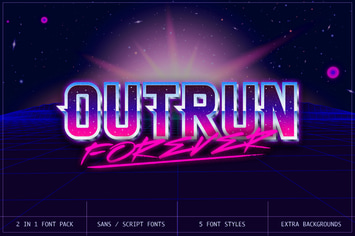 Outrun Forever – 2 in 1 Font Pack